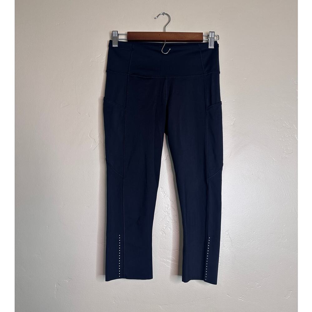 Lululemon Fast & Free Crop II Nulux 19" Black 6 - Picture 2 of 7